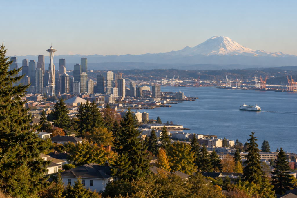 Imagem ilustrativa relacionada à vida e ao ambiente da região do Puget Sound.